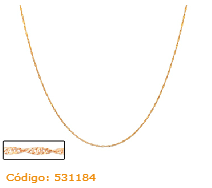 REF 531184 CORRENTE ROMMANEL FORMADA POR FIO CINGAPURA. MED